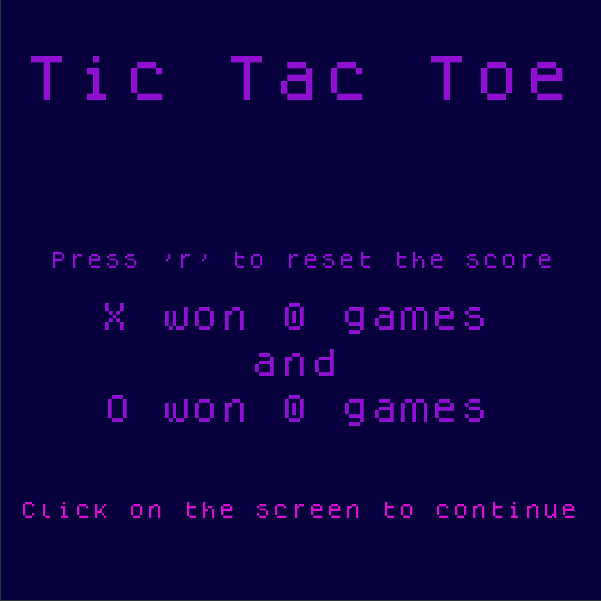 Tic Tac Toe game